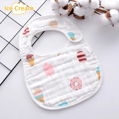 Mumystation 8-Layer Baby Bibs Cotton 100% U-shaped Bib Newbron Saliva Towel Kids Feeding Bib