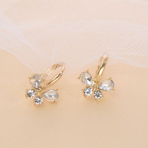 2023 New Fashion Womens Classic Animal Butterfly Simple Crystal Diamond Earrings Pendant Jewelry Bride Wedding Banquet Gift Jew