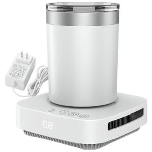 Portable Desktop Heating and Cooling Beverage Plate Intelligent Coffee Warmer with Duals Temperature Drinking Cup