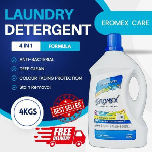 Eromex Liquid Detergent 4 IN 1 anti bacterial concentrated laundry detergent/SABUN CUCI BAJU 4KGS