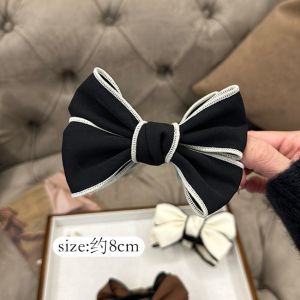 Simple Bow Hairpin Korean Fashion Elegant Double-sided Hair Clip Hair Accessories for Sweet Women’s