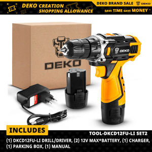 DEKO New Arrival Banger 12V SET2 Cordless Drill Electric Screwdriver