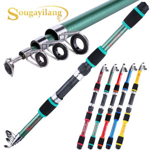 Sougayilang Spinning Fishing Rod 5 Color Glass Fiber Fishing Rod Telescopic Portable 1.8M Fishing Rod for Freshwater Salwater