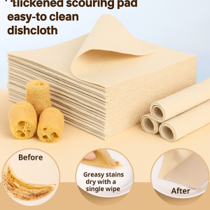 Detergent Cloth Easy to Clean Good Cleaning Effect Loofah Botanical Fiber Dishcloth Plant Fiber
