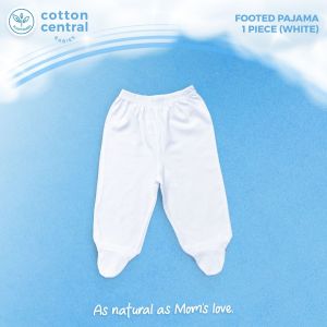 Cotton Central™ (3pcs) Footed Pajama Pants Newborn Infant Baby 100% USA Cotton Boy Girl Stuff Clothes