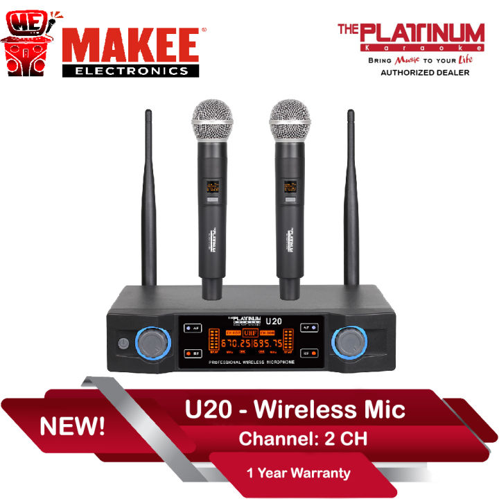 The Platinum U20 PTW 400U Wireless Microphone Lazada PH