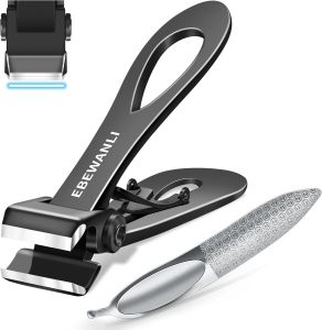 Straight Nail Clippers for Seniors 17mm Wide Jaw Opening Large Toe Nail Clippers for Men Heavy Duty Toenail Clippers for Thick Toenails or Fingernail or Tough Nails Big Nail Cutter Trimmer