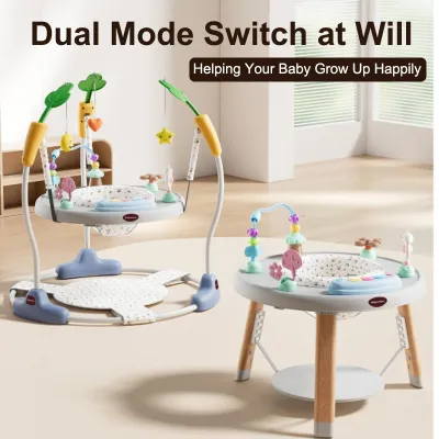 LuckyBabe Baby Jumperoo With Musical Lights Baby Infant Toddler Activity Jumper Bouncer Electronic Play Center Kick And Play Station