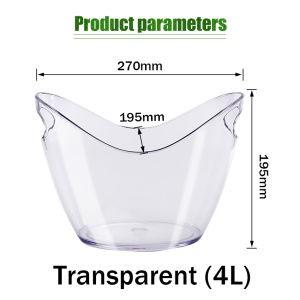 4L Ember Es  Plastik Bening KTV Digunakan Untuk Pesta Makan Malam Piknik Transparan  Batu Ember Es Buah