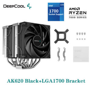 DEEPCOOL AK620 Bộ Làm Mát Không Khí CPU 6 Ống Dẫn Nhiệt Màu Trắng/Đen Bộ Tản Nhiệt Tháp Đôi Cho Intel Thế Hệ Thứ 12 LGA1700 2011 115X 1200 AM4