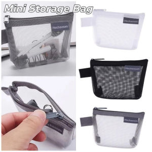 Triangular Mesh Coin Purse Card Case Storage Bag Large Capacity Mesh Key Bag Card Bag Makeup bag