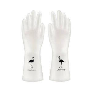 Kitchen Gloves Household White Clean Durable Latex Waterproof Gloves Housework Gloves