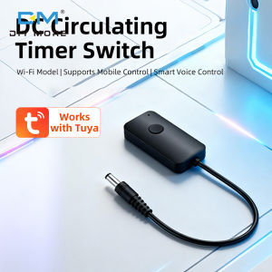 Diymore DC 5V Works with Tuya WiFi DC Cycle Timer Switch Supports Remote Control via Mobile App and Smart Voice Control DC 5.5×2.1 mm