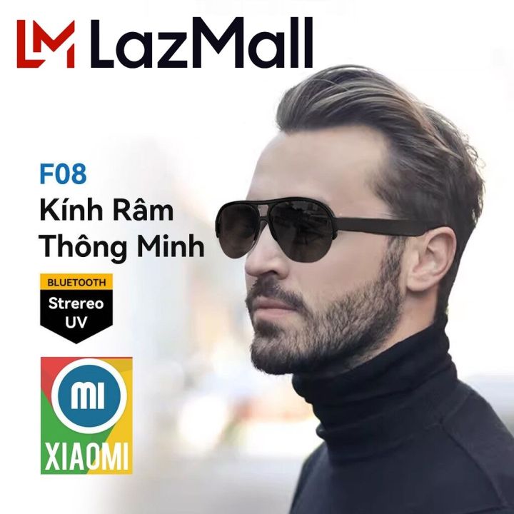 Xiaomi LazMall FPT Flash Kính Râm Thông Minh F08 Bluetooth 5.3 Strereo UV Hỗ Trợ Gọi Rảnh Tay Chống Ánh Sáng Xanh, Kính Râm Bluetooth F08 Kính Thông Minh Gọi Rảnh Tay Kính Râm Âm Nhạc Thích Hợp Cho Tai Nghe Bluetooth Di Động