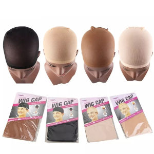 2Pcs Wig Cap Brown Stocking Elastic Liner Mesh For Making Wigs Stocking Cap To Christmas Cosplay Wig Caps [Gnker]