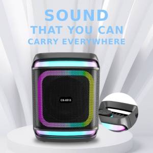 ELECTROBEATS CS-0513 Portable Bluetooth Speaker with RGB Lights Deep Bass Wireless TWS Stereo Sound and Long Battery