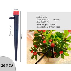 Variety Style Adjustable Irrigation Sprinkler Garden Emitters Stake Dripper Micro Spray Rotating Nozzle Watering Arrow