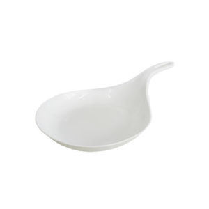 Korean Handheld Dish Fashion White With Handle Large Spoon Tray Fries Fried Chicken Snack Plate Fruit Dessert Cake internet celebrity