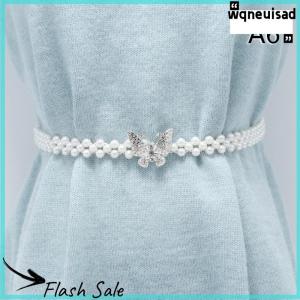 【WQ】 COD สายคาดเอวประดับมุกขนาดใหญ่สำหรับผู้หญิงกระโปรงแฟชั่นเข้ากับทุกชุดดีไซน์หรูหราแบบลำลอง