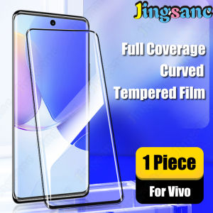 Jingsanc Cho Vivo V40 Pro 5G/V40 5G cường lực cong Mặt kính bảo vệ màn hình bọc hoàn toàn Tất Cả Các Keo chống trầy xước màng bảo vệ QM-1