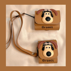 CrashStar สายคล้องแบบมีเคสแอร์พอดหนังนิ่มการ์ตูนสุนัขน่ารัก3มิติสำหรับ AirPods 1 2 3 AirPods Pro 2 InPods ชุดหูฟังบลูทูธไร้สาย12 I12กระเป๋าใส่หูฟังฝาครอบป้องกันการตกขายดี