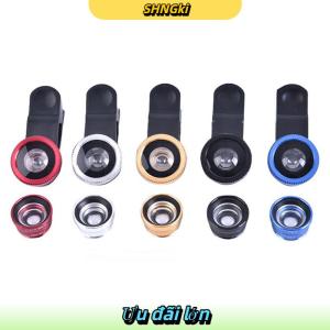 SHNGki 3in1 điện thoại ống kính chung máy ảnh cho điện thoại thông minh góc rộng Fisheye ống kính và clip Macro Máy Ảnh Bộ cho phổ điện thoại di động