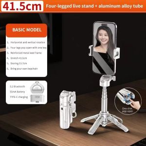 【✅SG SELLER🔥】RICHMENT Universal Phone Tripod Tripod for iPhone & Selfie Stick Tripod with Remote Extendable Phone Tripod Stand & Travel Tripod 41.5CM Solidest Cell Phone Tripod Compatible with iPhone/Android/Smartphones for Travel Gift Gifts