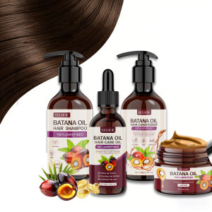 【discount store】Batana Hair Growth Set Shampoo & Conditioner with Unrefined Oil & Mask for Hair Loss Care Kit for Thinning Hair & All Hair Types