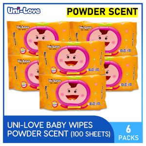 UniLove (Powder Scent) Baby Wipes 100s - Pack of 6