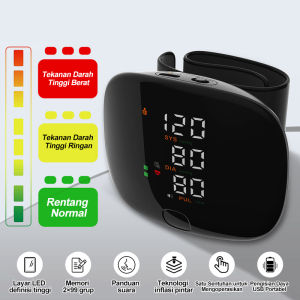 BENBO Tensimeter Digital Alat/Tensi Digital Pergelangan Tangan/Tensi Digital Akurasi Tinggi Memori 198x