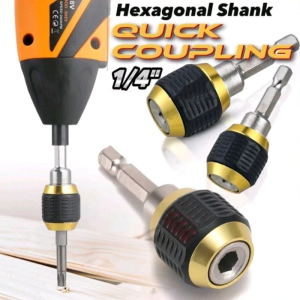 HOHODALINK 60mm Adaptor Mata Bor Quick Change Chuck Heksagonal 1/4 "Bits Nut Driver Konverter Cepat