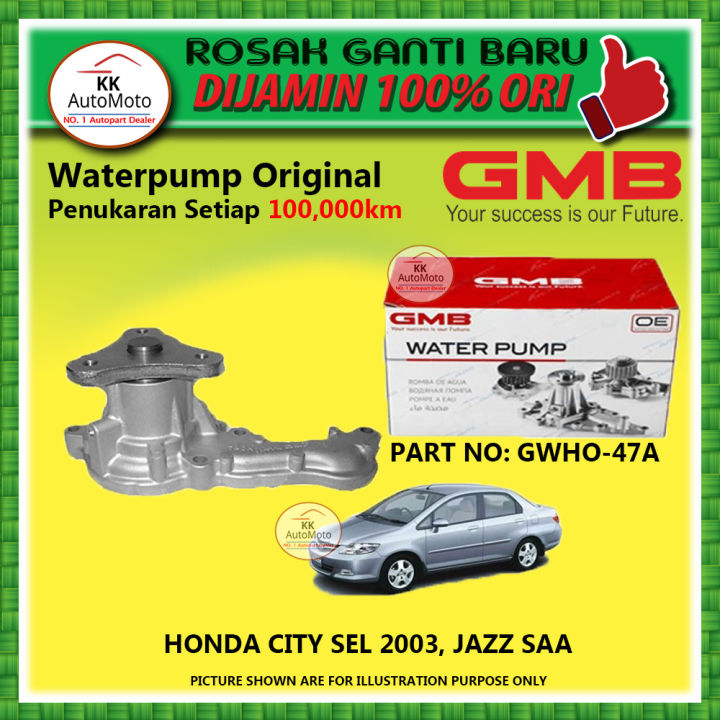 HONDA CITY SEL 2003, JAZZ SAA ORIGINAL GMB WATER PUMP [GWHO47A] Lazada