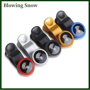 Blowing 3In1เลนส์โทรศัพท์กล้องทั่วไปสำหรับสมาร์ทโฟนเลนส์ฟิชอายมุมกว้างและชุดกล้องมาโครแบบคลิปสำหรับโทรศัพท์มือถือทั่วไป