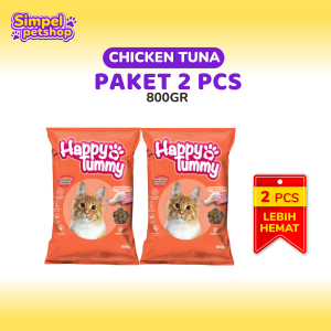 PAKET 2 PCS Makanan Kucing Happy Tummy 800gr Dry Cat Food Pakan Kucing Freshpack
