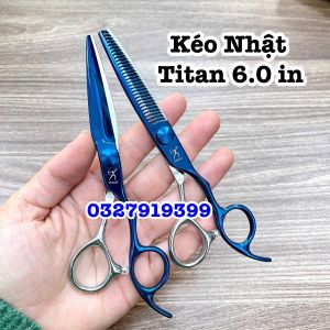Titan Kéo Cắt Tỉa Tóc Nhật Titan Cao Cấp 6.0 In Thép S440C Độ Cứng Trên 62HRK Chất Lượng Tốt Nhất