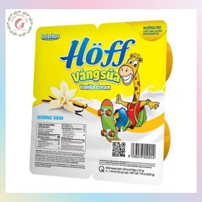 VÁNG SỮA HOFF VỊ VANI - HẠT DẺ 55g x 4 hộp date mới