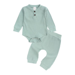 Orangemom 0-24Months Baby Girl Boy Clothing Set Long Sleeved Baby Romper +pants Spring Autumn Baby Clothes for Home Wears1Set