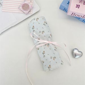 JON09 Convenient Makeup Brush Bag Floral Pattern Large Capacity Makeup Brush Organizer New Trendy Eyebrow Pencil Box Cosmetic Storage Bag Travel