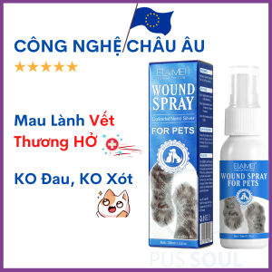 Chai Xịt Mau Lành Vết Thương Cho Mèo - Sát Trùng Mau Phục Hồi Vết Thương Hở Do Bị Cào Cắn - PusSoul