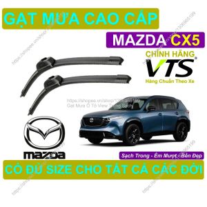 Gạt Mưa Silicon Kính Lái Mazda CX5 Cặp Gạt M.ưa Kính Lái Mazda CX5 Có Đủ S.ize Cho Các Đời Xe Mazda CX5