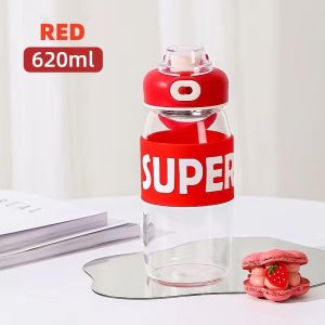 Tempered Glass Water Bottle Heat Resistant with Tea Filter & Thick Bottom Glass Water Bottle Suitable For Hot/Cold Drinks