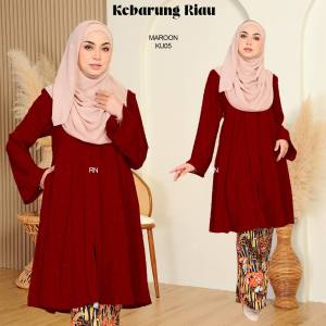 KEBARUNG RIAU | KEBARUNG LABUH PLUS SIZE (NURSING) | KEBARUNG RAYA 2026 MUSLIMAH | BAJU KEBARUNG LABUH RAYA MURAH | BAJU KEBARUNG LABUH MUSLIMAH | SEDONDON RAYA