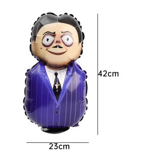 ลูกโป่งฟอยล์ปรับสมดุลตัวเองฮาโลวีนดีไซน์ผี42ซม. ใช้ตกแต่งโต๊ะให้สนุกอุปกรณ์จัดงานปาร์ตี้