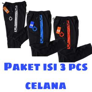 PROMO DAPET 3 Celana panjang olahraga joging pria / Paket dapet 3 celana panjang sport cowok terbaru 2022