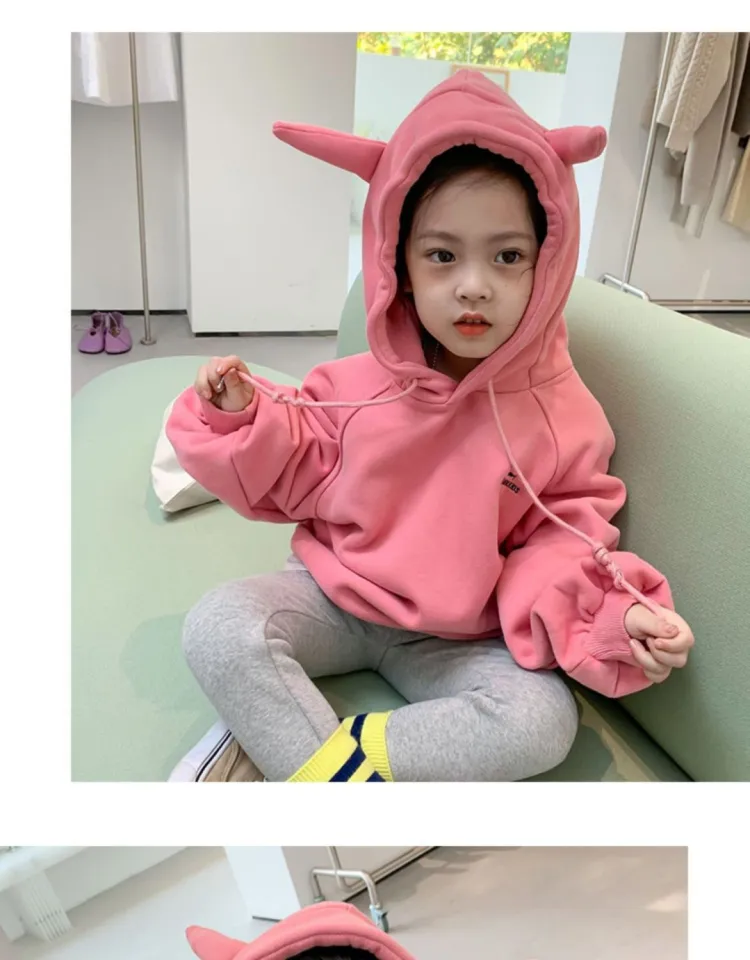 Korean pink hoodie hotsell