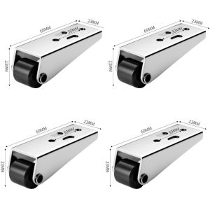 Door Drooping Universal Sliding Gate Guide Wheel Vertical Hinged Door Base Support Wheel Aluminum Alloy Sliding Door Sliding Gate Pulley Lower Wheel Anti-Fall