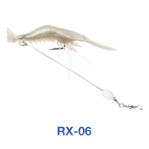1PCS Soft Prawn Shrimp Swivel Wobbler Hook Artificial Bait Bead Sabiki Rig Fishing lure Tackle Silicon Luminous Connector Spinner