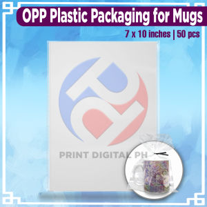 Print Digital 50pcs 7x10inches OPP Plastic for Mugs and DIY Giveaways Wrapping Thick Plastic