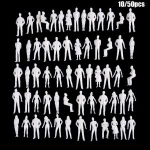 10/50PCS 1:50/75/100/150/200 Scale Model Miniature White Figures Architectural Model Human Scale Model ABS Plastic Peoples Kids Toys