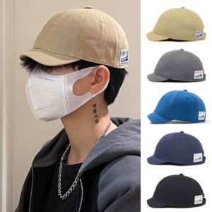 RGFV Soft Short Brim Baseball Cap Adjustable Peaked Low Profile Cap Vintage Hip Hop Trucker Style Dad Hat Girl